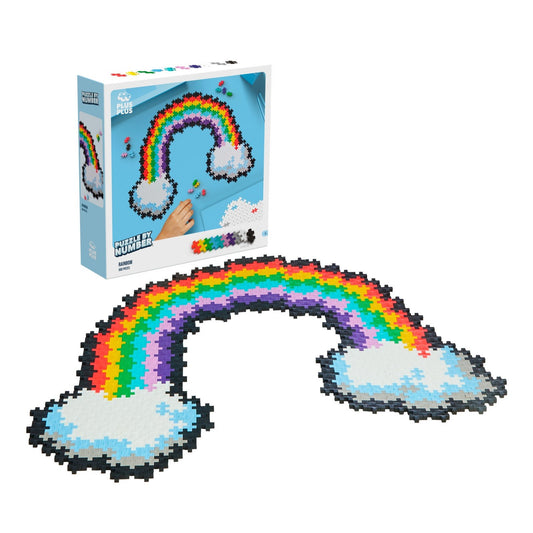 Puzzle pe numere Plus - Plus, 500 piese, Curcubeu - Plus Plus - Publisol.ro