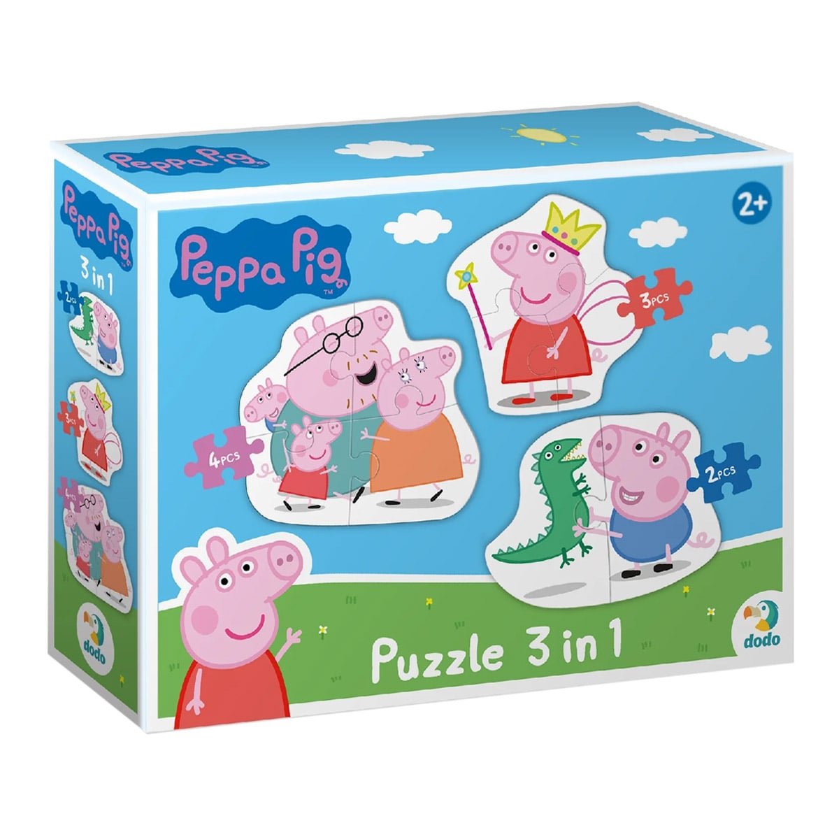 Puzzle Peppa Pig, 3 in 1, Dodo Toys - Publisol.ro