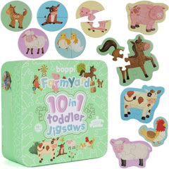 Puzzle progresiv Toddler 10 in 1, Boppi - Ferma - boppi - Publisol.ro