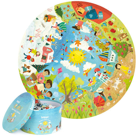 Puzzle rotund, 150 piese, Boppi - Anotimpuri - boppi