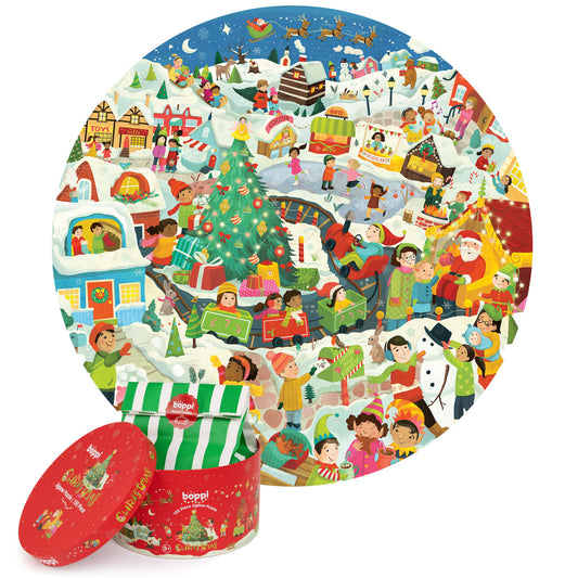 Puzzle rotund, 150 piese, Boppi - Craciun - boppi