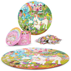 Puzzle rotund, 150 piese, Boppi - Unicorn - boppi