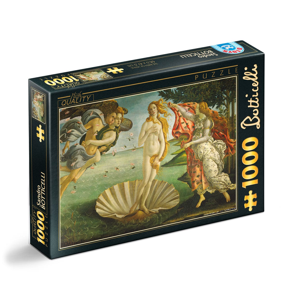Puzzle Sandro Botticelli - Puzzle adulti 1000 piese - The Birth of Venus/Nasterea lui Venus, D - Toys - Publisol.ro