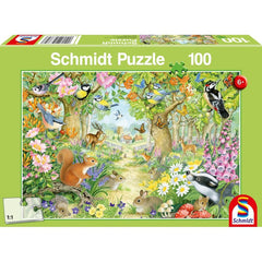 Puzzle Schmidt: Animale in padure, 100 piese, Schmidt - Publisol.ro