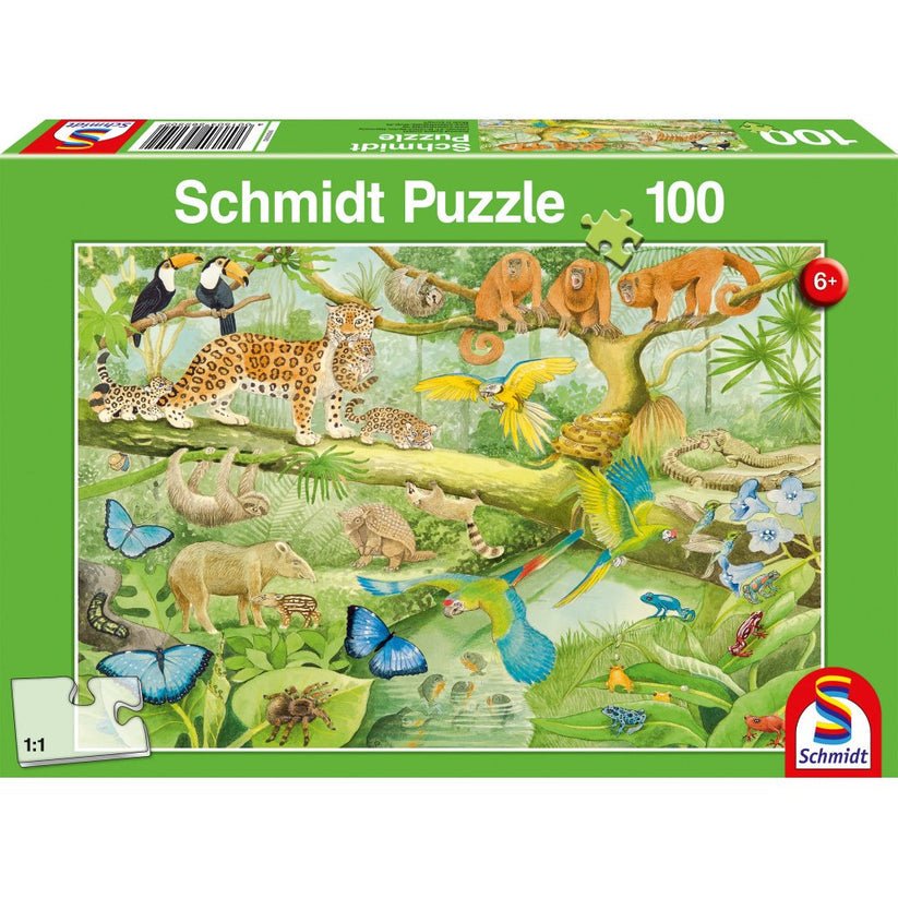 Puzzle Schmidt: Animalele din jungla, 100 piese, Schmidt - Publisol.ro