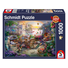 Puzzle Schmidt: Biroul iubitorilor de puzzle, 1000 piese, Schmidt - Publisol.ro