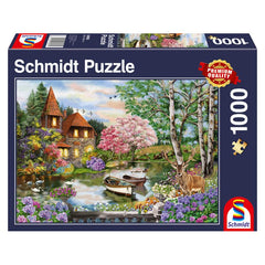 Puzzle Schmidt: Casa de pe malul lacului, 1000 piese, Schmidt - Publisol.ro