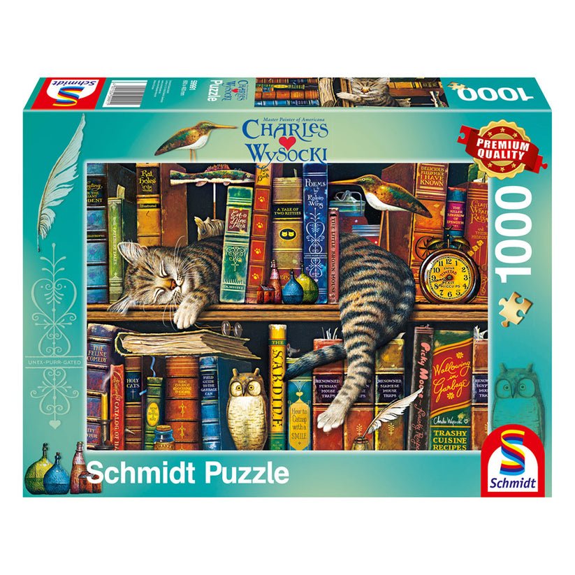 Puzzle Schmidt: Charles Wysocki Biblioteca lui Frederick, 1000 piese, Schmidt - Publisol.ro