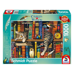 Puzzle Schmidt: Charles Wysocki Biblioteca lui Frederick, 1000 piese, Schmidt - Publisol.ro