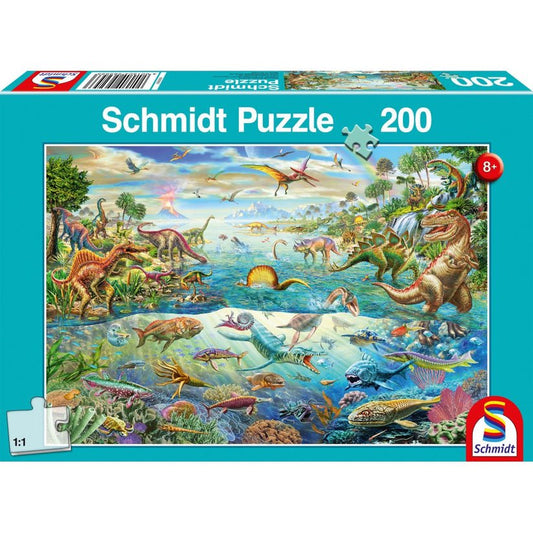 Puzzle Schmidt: Descopera dinozaurii, 200 piese, Schmidt - Publisol.ro