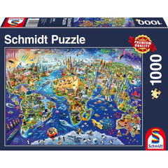 Puzzle Schmidt: Descopera lumea, 1000 piese, Schmidt - Publisol.ro