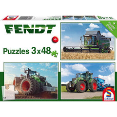 Puzzle Schmidt: Fendt - Fendt, Set de 3 x 48 piese + Cadou: poster, Schmidt - Publisol.ro