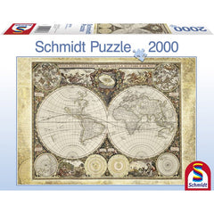Puzzle Schmidt: Harta istorica a lumii, 2000 piese, Schmidt - Publisol.ro