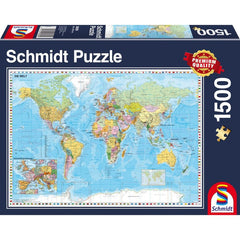 Puzzle Schmidt: Harta lumii, 1500 piese, Schmidt - Publisol.ro