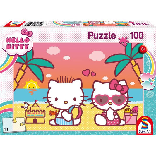 Puzzle Schmidt: Hello Kitty - Distractie la plaja cu Kitty, 100 piese, Schmidt - Publisol.ro