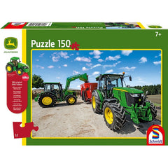 Puzzle Schmidt: John Deere - Tractor seria 5M, 150 piese + Cadou: macheta Siku, Schmidt - Publisol.ro