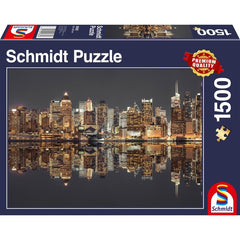 Puzzle Schmidt: New York pe timp de noapte, 1500 piese, Schmidt - Publisol.ro