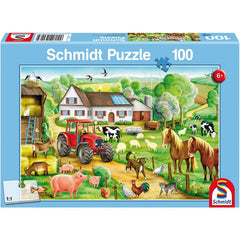 Puzzle Schmidt: O ferma vesela, 100 piese, Schmidt - Publisol.ro