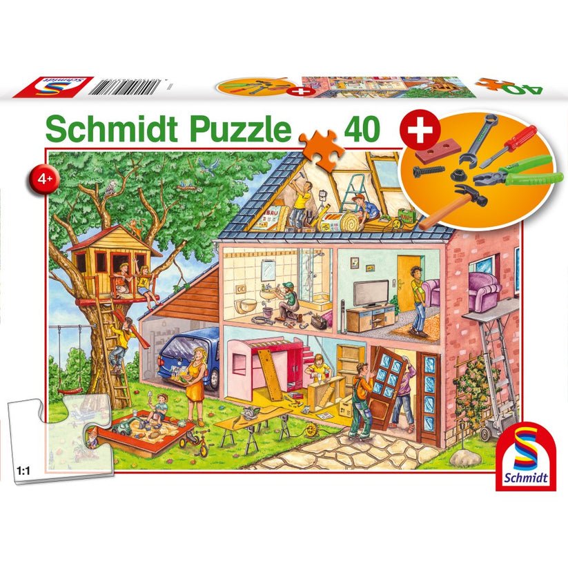 Puzzle Schmidt: Om bun la toate, 40 piese + Cadou: unelte, Schmidt - Publisol.ro