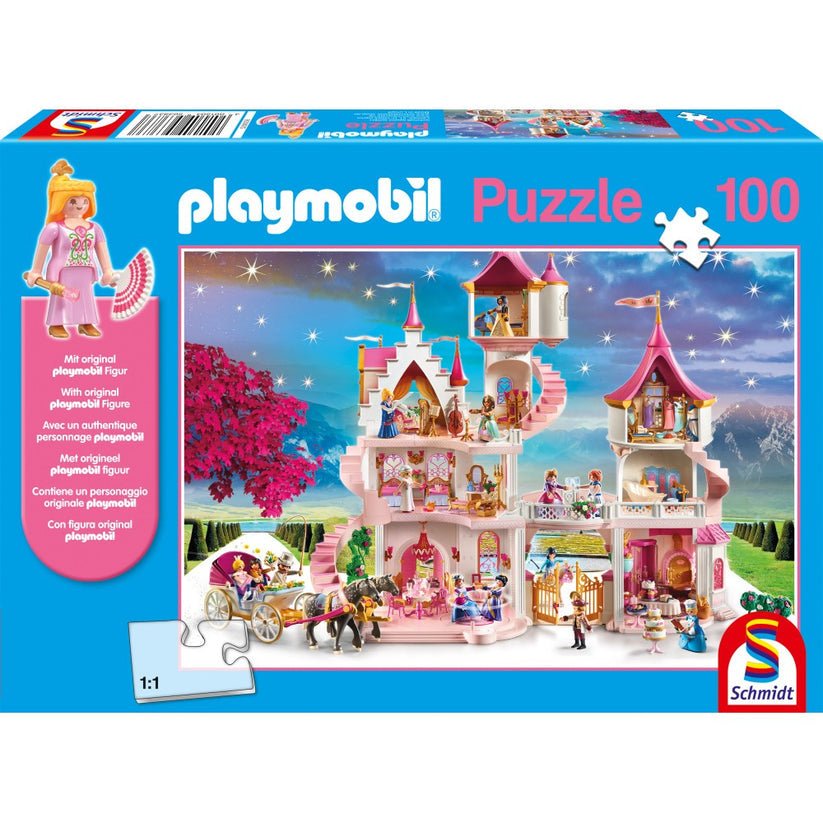 Puzzle Schmidt: playmobil - Castelul printesei, 100 piese + Cadou: figurina playmobil, Schmidt - Publisol.ro