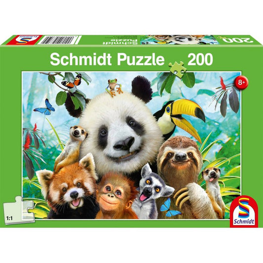 Puzzle Schmidt: Portret de familie cu animale, 200 piese, Schmidt - Publisol.ro