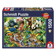 Puzzle Schmidt: Regatul colorat al animalelor, 1500 piese, Schmidt - Publisol.ro