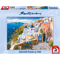 Puzzle Schmidt: Sam Park - Vedere din Santorini, 1000 piese, Schmidt - Publisol.ro