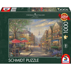 Puzzle Schmidt: Thomas Kinkade - Cafenea in Munchen, 1000 piese, Schmidt - Publisol.ro