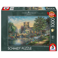Puzzle Schmidt: Thomas Kinkade - Capela din lemn de salcie, 1000 piese, Schmidt - Publisol.ro