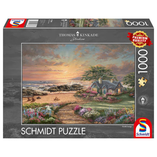 Puzzle Schmidt: Thomas Kinkade - Casuta pe malul marii, 1000 piese, Schmidt - Publisol.ro