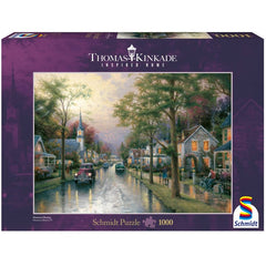 Puzzle Schmidt: Thomas Kinkade - Dimineata intr - un orasel, 1000 piese, Schmidt - Publisol.ro