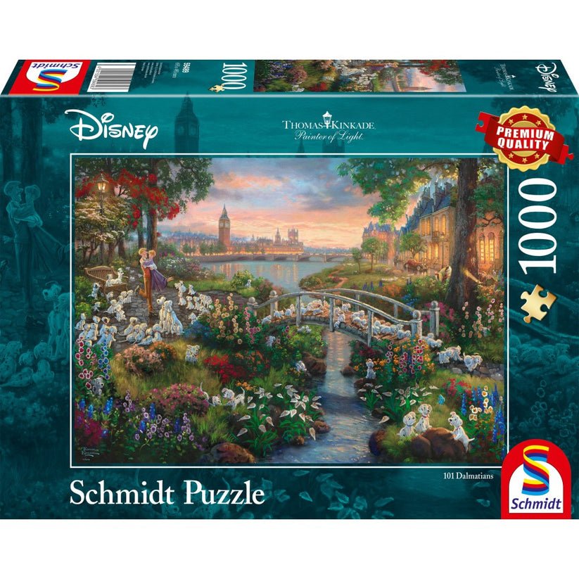 Puzzle Schmidt: Thomas Kinkade - Disney - 101 Dalmatieni, 1000 piese, Schmidt - Publisol.ro