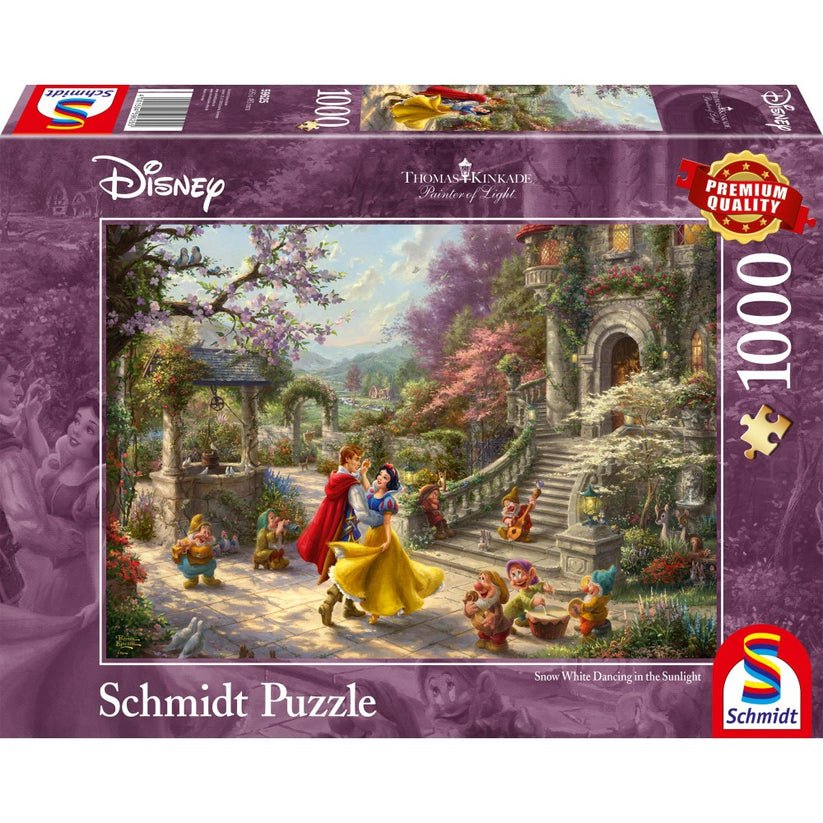 Puzzle Schmidt: Thomas Kinkade - Disney - Alba ca Zapada - Dansand cu printul, 1000 piese, Schmidt - Publisol.ro