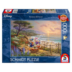 Puzzle Schmidt: Thomas Kinkade - Disney - Donald si Daisy pe plaja, 1000 piese, Schmidt - Publisol.ro
