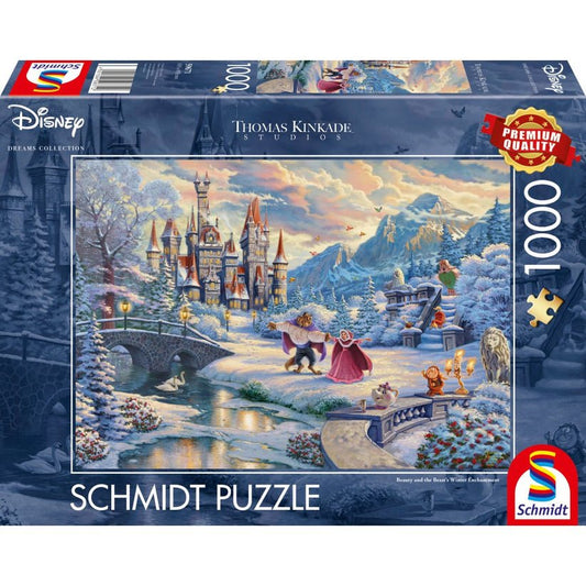 Puzzle Schmidt: Thomas Kinkade - Disney - Frumoasa si Bestia, 1000 piese, Schmidt - Publisol.ro