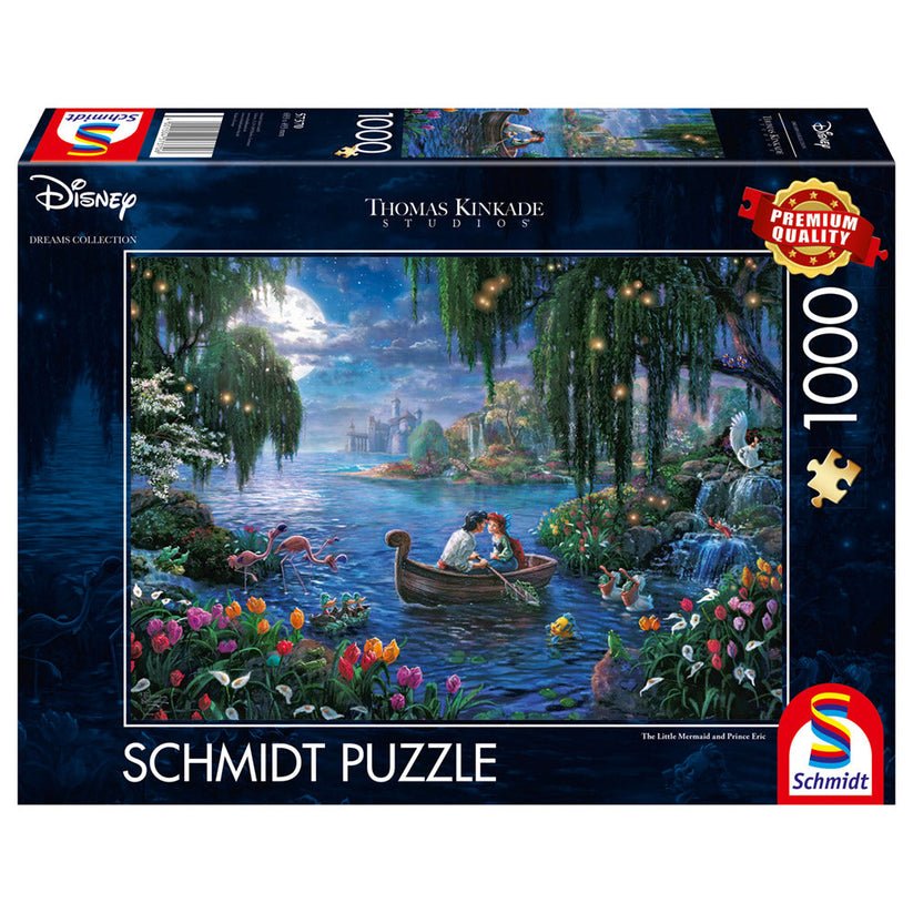 Puzzle Schmidt: Thomas Kinkade - Disney - Mica sirena si printul Eric, 1000 piese, Schmidt - Publisol.ro