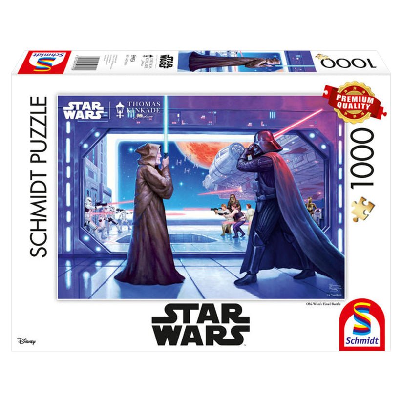 Puzzle Schmidt: Thomas Kinkade - Disney - Star Wars - Batalia finala a lui Obi Wan, 1000 piese, Schmidt - Publisol.ro