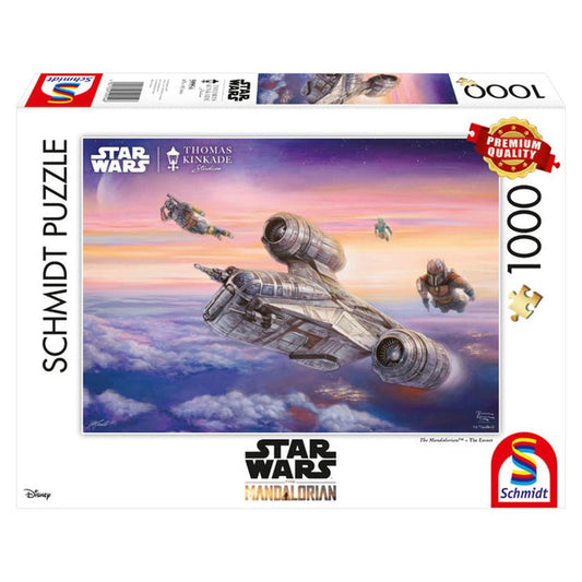 Puzzle Schmidt: Thomas Kinkade - Disney - Star Wars - Mendalorian - Escorta, 1000 piese, Schmidt - Publisol.ro