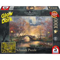 Puzzle Schmidt: Thomas Kinkade - Glow in the Dark - Toamna in Central Park, Fosforescent, 1000 piese, Schmidt - Publisol.ro