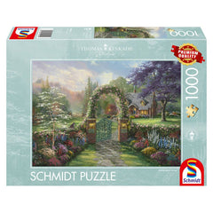 Puzzle Schmidt: Thomas Kinkade - Hummingbird Cottage, 1000 piese, Schmidt - Publisol.ro