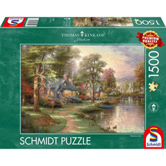 Puzzle Schmidt: Thomas Kinkade - Lacul de acasa, 1500 piese, Schmidt - Publisol.ro