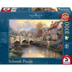 Puzzle Schmidt: Thomas Kinkade - Langa vechiul pod de piatra, 1000 piese, Schmidt - Publisol.ro
