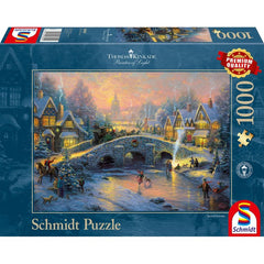 Puzzle Schmidt: Thomas Kinkade - Spiritul Craciunului, 1000 piese, Schmidt - Publisol.ro