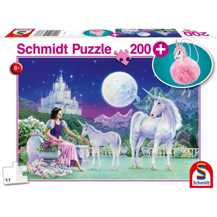 Puzzle Schmidt: Unicorn, 200 piese + Cadou: breloc plus, Schmidt - Publisol.ro
