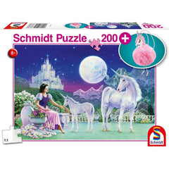 Puzzle Schmidt: Unicorn, 200 piese + Cadou: breloc plus, Schmidt - Publisol.ro
