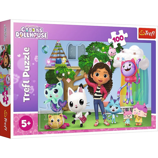 Puzzle trefl 100 gabbys dollhouse prietenii lui gabby, Trefl - Publisol.ro