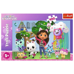 Puzzle trefl 100 gabbys dollhouse prietenii lui gabby, Trefl - Publisol.ro