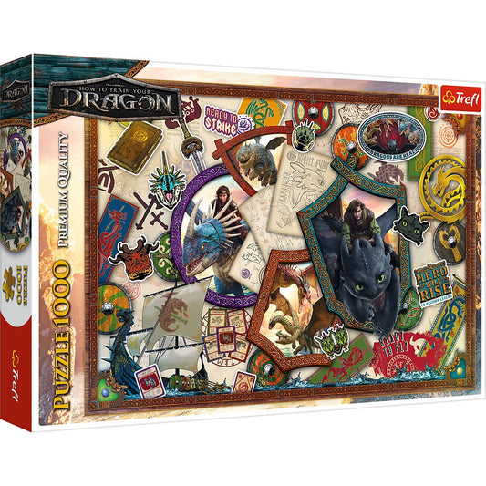 Puzzle Trefl 1000 Cum sa iti dresezi dragonul, Eroii - Publisol.ro