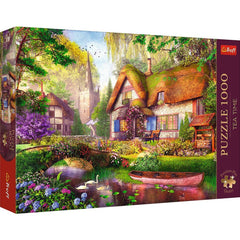 Puzzle trefl 1000 premium plus tea time casuta din padure, Trefl - Publisol.ro