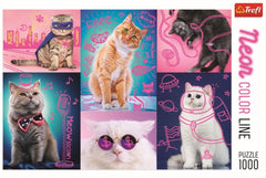Puzzle trefl 1000 super pisici neon, Trefl - Publisol.ro